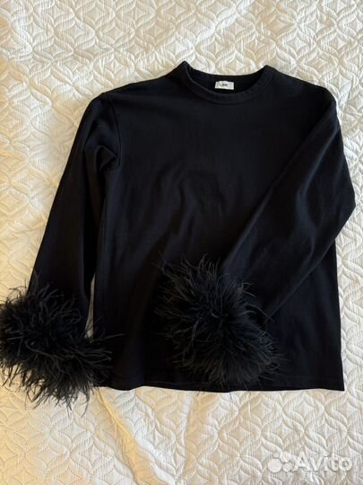 Водолазка с перьями lime