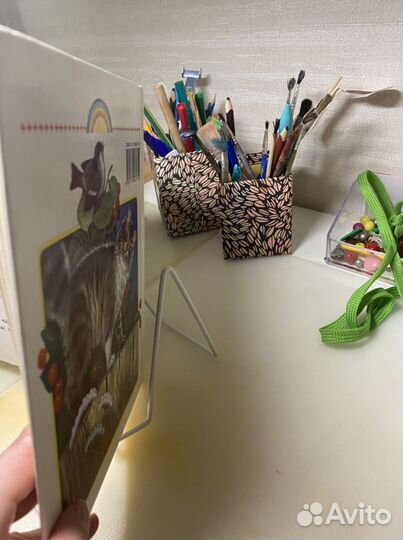 Подставка металлическая белая икея фото/ планшет