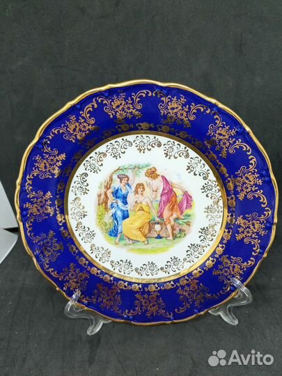 Чайный набор. Чехосл. Кобальт. Оригинал