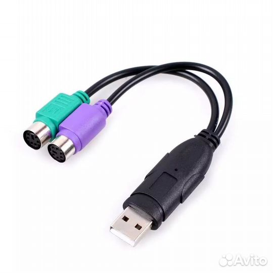 Переходник адаптер USB-PS/2 клавиатура, мышь