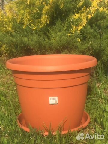 Вазон уличный для цветов 30 л, новый, Италия, 2 шт