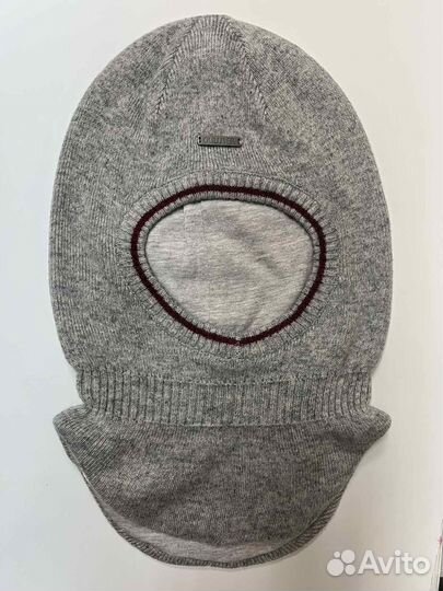 Шапка-шлем Gulliver серого цвета для мальчика