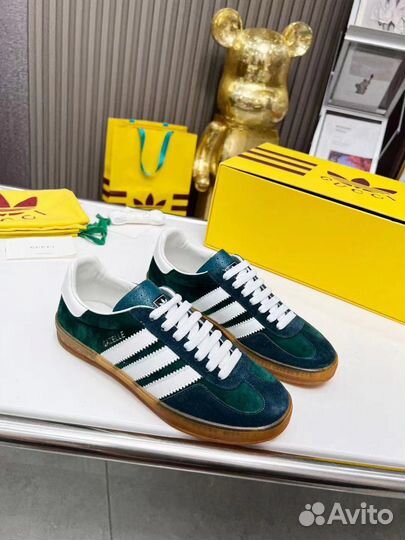 Кроссовки adidas gazelle x Gucci женские premium