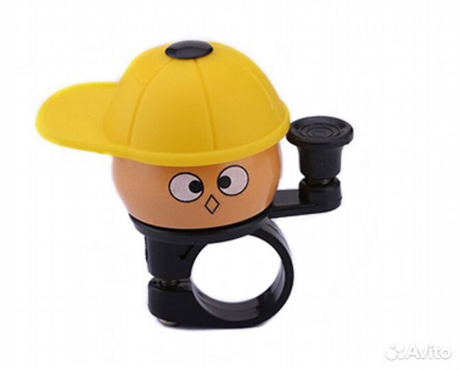 Звонок для велосипеда L-D-104 с кепкой желтый