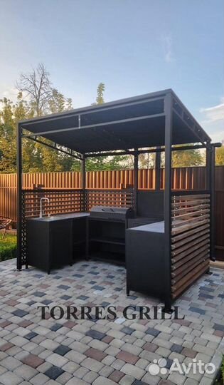 Мангальная зона в беседку