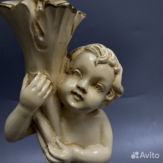 Подсвечник мальчик путти 28 см
