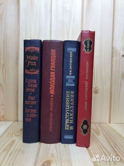 Книги классика, Рид, Достоевский, Гюго, Фадеев