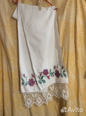 Рушник занавеска ришелье вышивка СССР