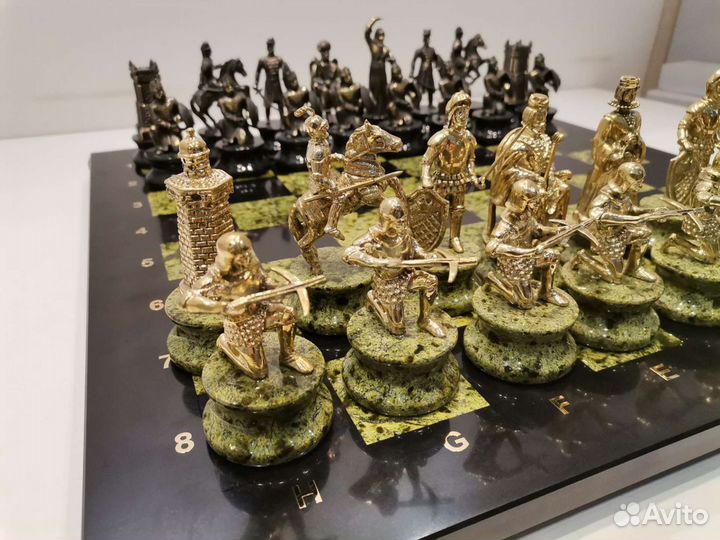 Шахматы Турецко-европейская война из бронзы новые