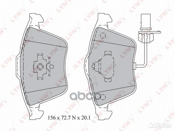 BD-1217 Колодки тормозные lynxauto BD-1217