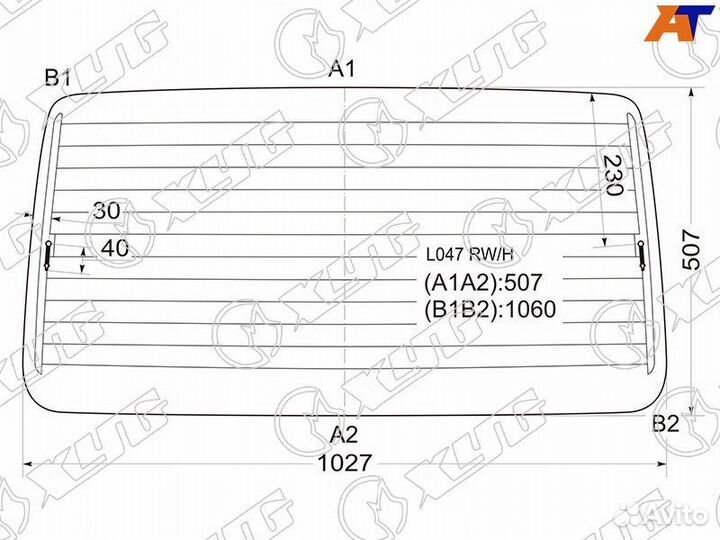 Стекло заднее Hyundai Galloper 2 (1997-2003)
