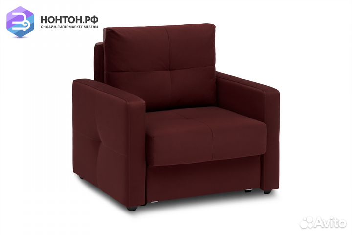 Кресло еврокнижка Вита бордовое