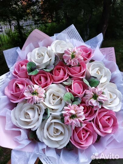 Букеты цветов из зефира