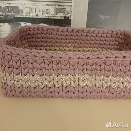 Корзина вязаная