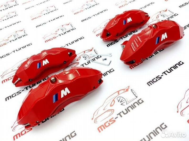 Накладки на суппорта красные М алюминий BMW X3 G01