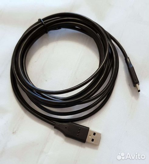 Кабель USB Type-C, 3 метра, черный
