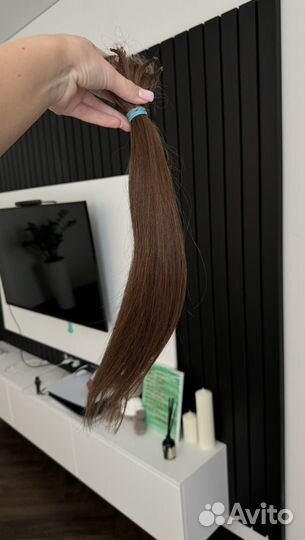 Хвост из натуральных волос