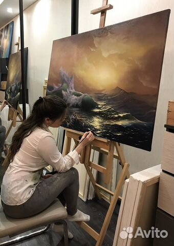 Картина маслом на заказ Копия картин Айвазовского
