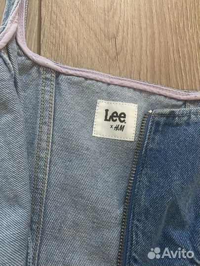 Джинсовый топ корсет h&m x Lee