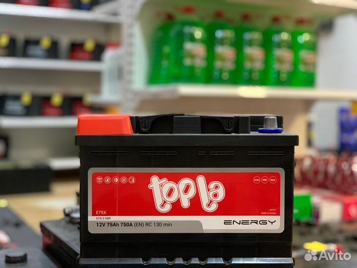 Аккумулятор Topla 75Ah 750A Оп Пп