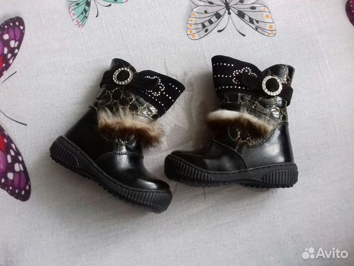 Кожаные сапожки для девочки