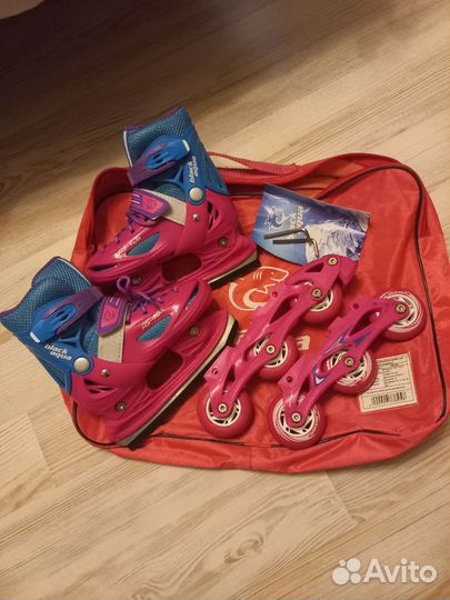 Коньки фигурные и роликовые раздвижные 26р-29р