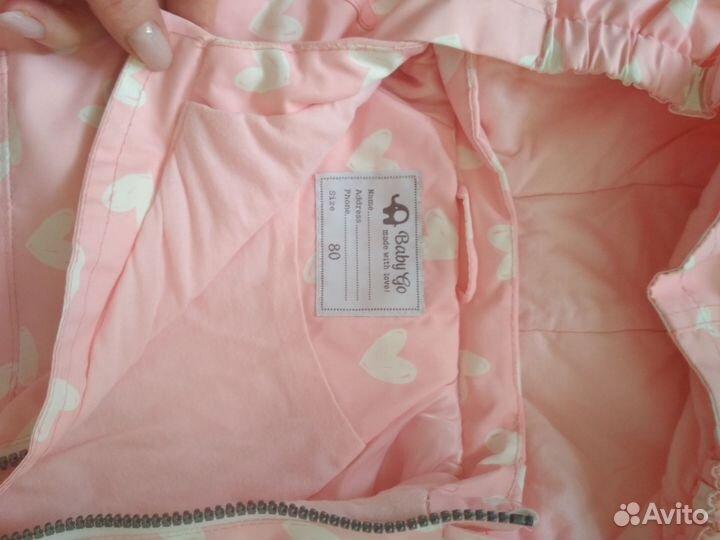 Куртка для девочки весенняя(мембрана), р.80