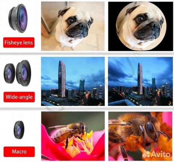 Объективы для смартфона (3 в 1)и(2 в 1)