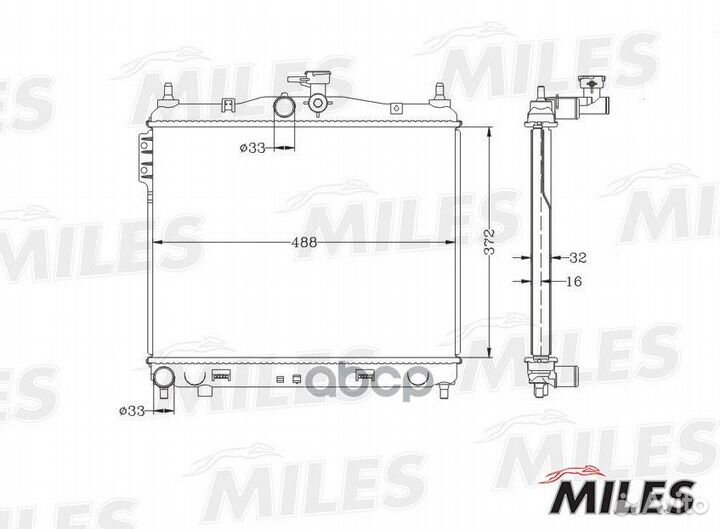 Радиатор hyundai getz 1.1-1.6 02- acrb122 Miles
