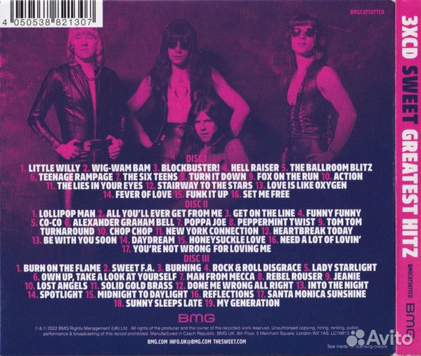 Sweet - Greatest Hitz 1969-1978/ 3CD/Digipack