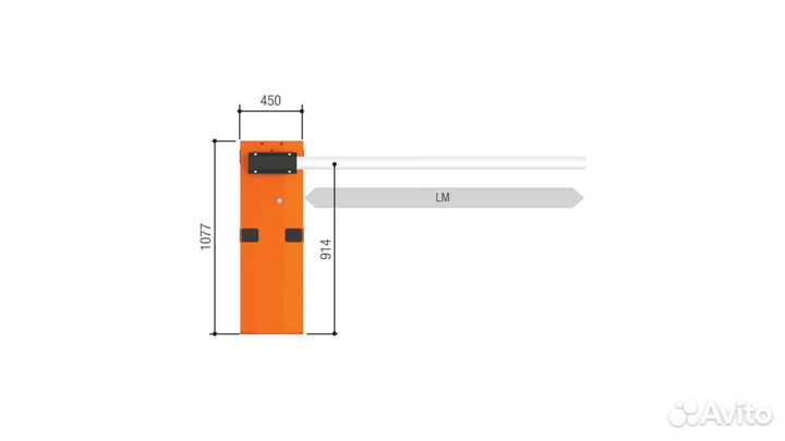 Комплект шлагбаума gard 6500