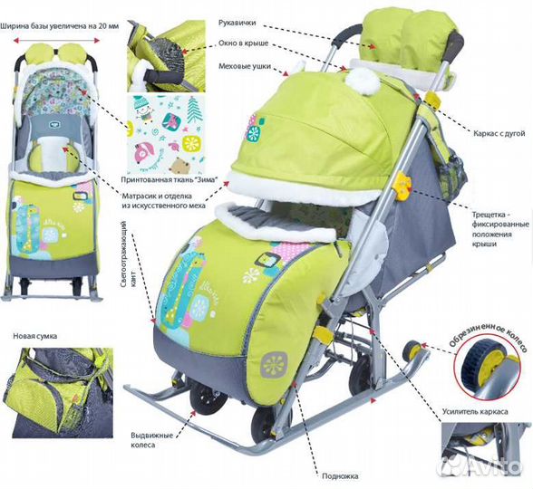 Продам детские санки Ника 7-2