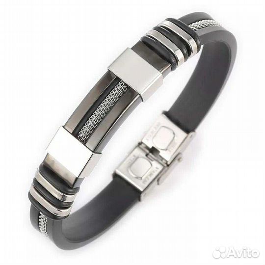 Браслет силиконовый со вставками