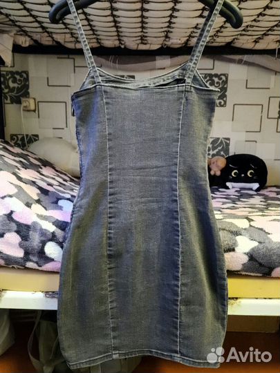 Платье мини джинсовое