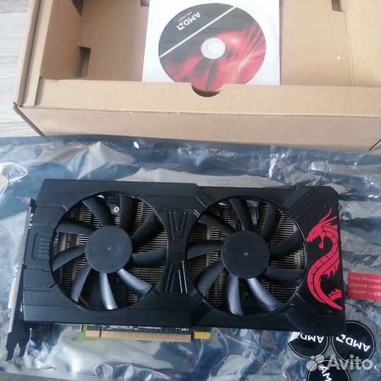 Видеокарта rx570 8gb Red Dragon