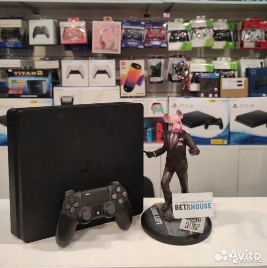 PS4 Slim + PS Plus + 8 топ игр + Power Bank Apple