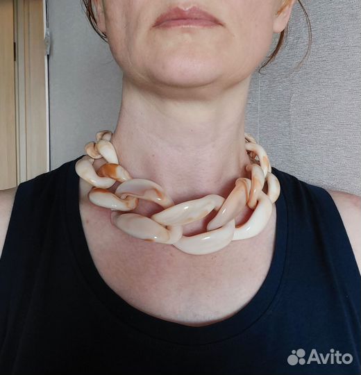 Эффектные колье-цепь