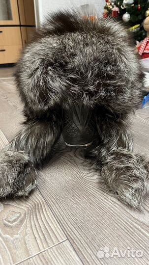 Шапка ушанка из чернобурки