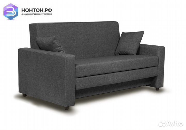 Диван еврокнижка Софт темно-серый