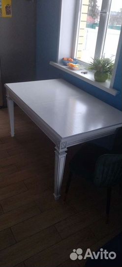 Кухонный стол раскладной белый