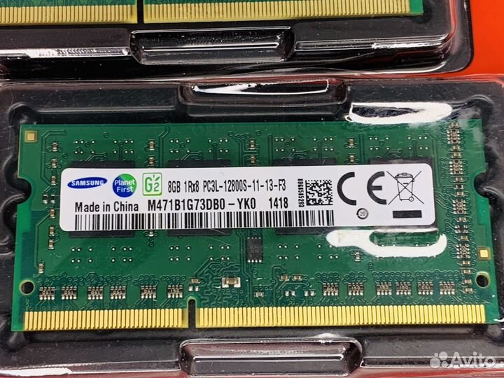 Озу DDR3L 8Gb sodimm Samsung 1600MHz новая