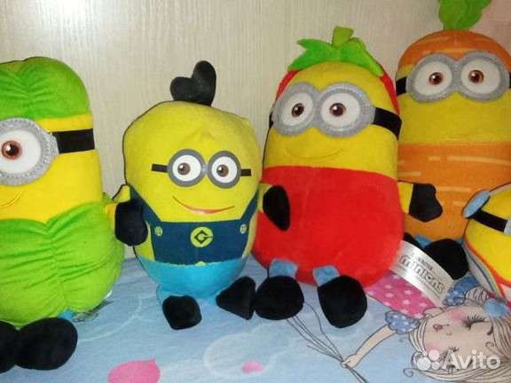 Игрушки миньоны мягкие