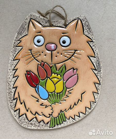 Плакетка с котиком Поздравляю