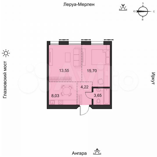 1-к. квартира, 44,9 м², 16/19 эт.