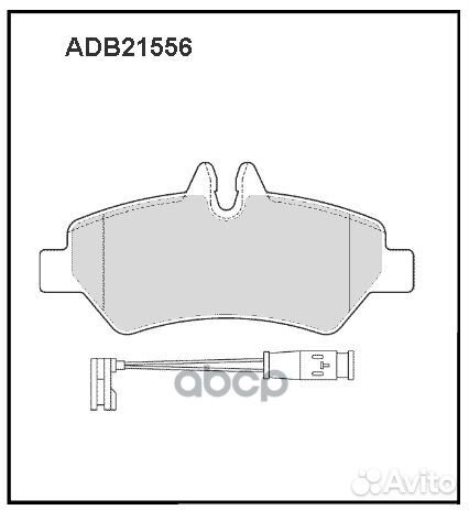 Колодки тормозные дисковые зад ADB21556 ALL