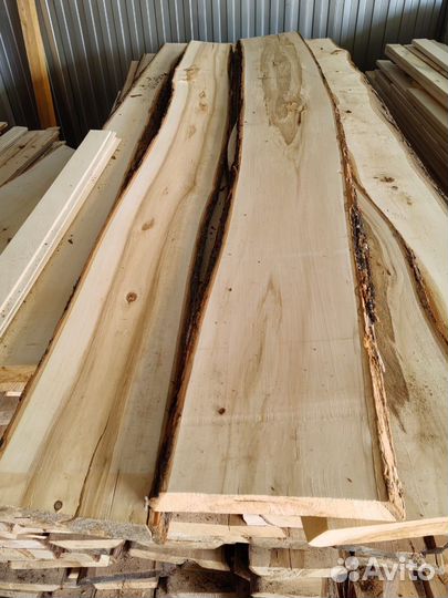 Доска необрезная липа сухая