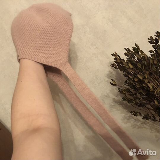 Шапка чепчик из ангоры