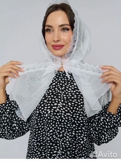 Платок на голову для цервки на крестины