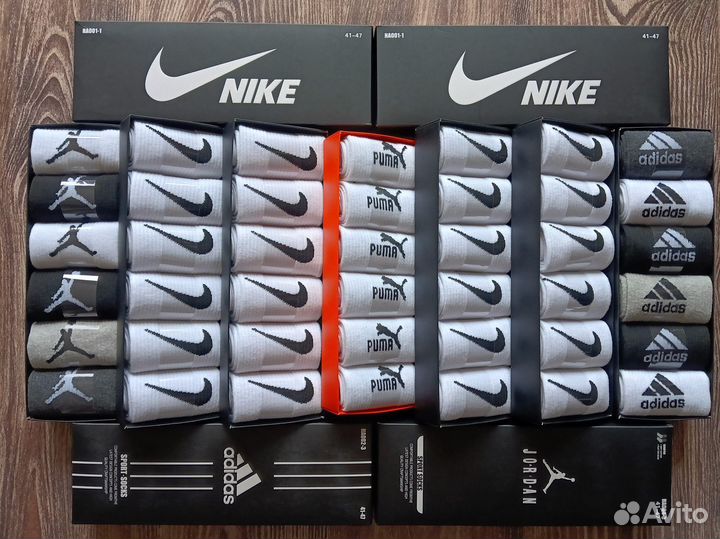 Носки Nike Adidas Puma Reebok