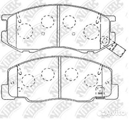 Комплект тормозных колодок PN1404 nibk